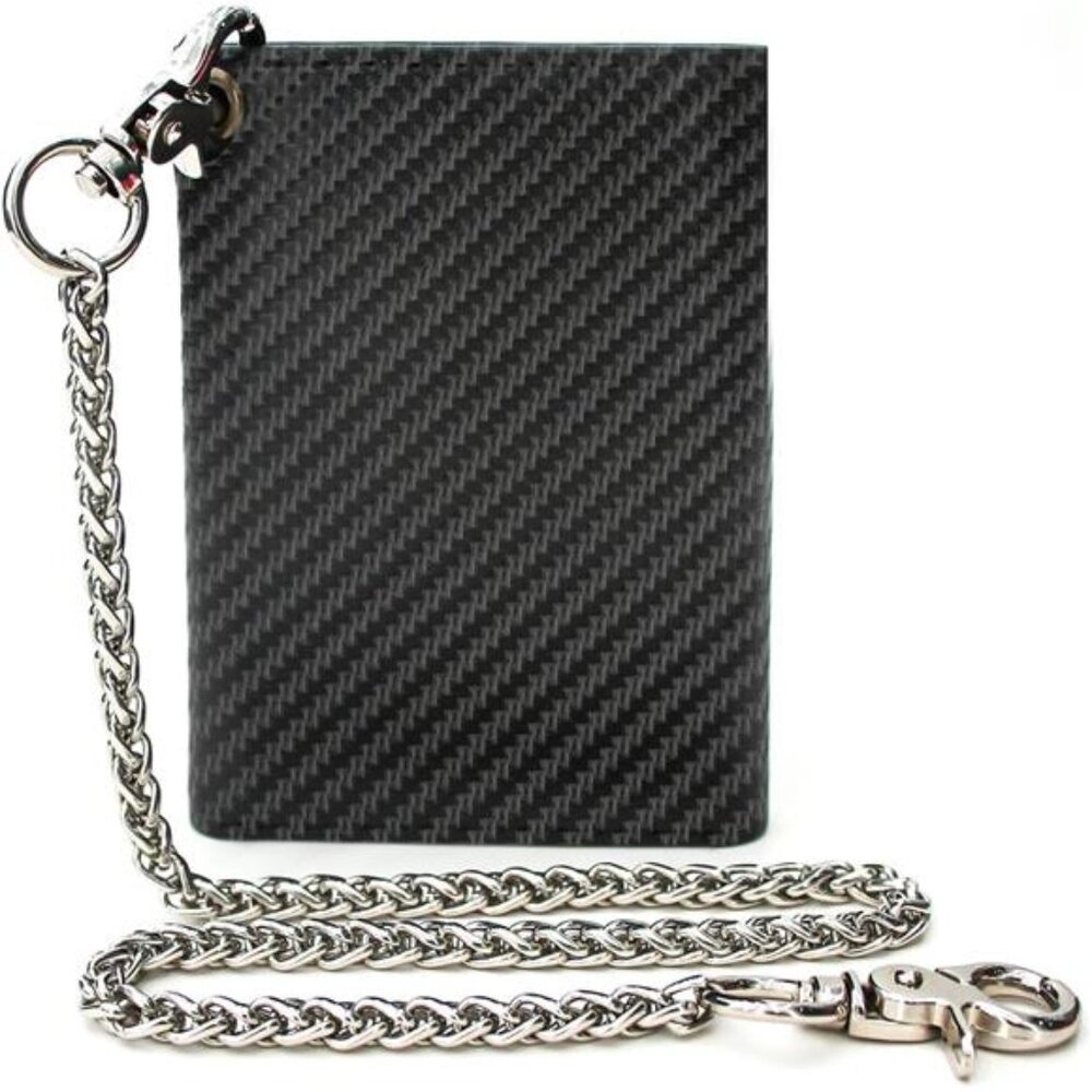 Real Leather RFID Blocking Bifold Wallets for Men Double Zipper Coin Pocket